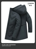Riolio Winter Windbreaker Coats Fashion Long Thicken Outwear Parkas Men's Clothing Top Quality New Fashion Brand Hooded Casual Jackets
