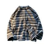 Riolio Loose Men's Open Cardigan Jaet Spring Autumn Japanese Sle Vintage Striped Lazy Faion Retro Brand Youth Long Sve Coat