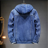 Riolio New Thicker And Warmer Men's Hooded Denim Jacket Winter Lambswool Hooded And Padded Denim Jacket Size