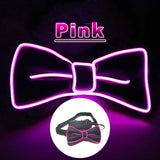 Riolio  LED Suspender Light Up LED Bow Tie Illuminated Belt Clips-on Braces Vintage Novelty Elastic Adjustable Suspender For Club Patry