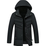 Riolio Men Winter New High Quality New Brand Hooded Casual Fashion Long Thicken Outwear Parkas Jacket Windbreaker Coats Men Clothing