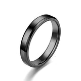 Riolio New Classic Glossy Ring Men Temperament Fashion Stainless Steel Round Finger Ring For Men Jewelry Gift