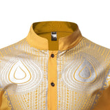 Riolio Men African Clothes Dashiki Print Shirt Fashion Brand African Men Business Casual Pullovers Work Office Shirts Male Clothing