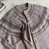 Riolio  New Japanese Retro Men Cardigan Luxury Ethnic Printed Knitted Slim-fit Long Sleeve Sweater Coats Autumn Premium Quality Knitwear