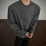 Riolio  Mens T-Shirt Deconstructed Plain Casual T-Shirt Streetwear Fashion Daily Versatile Outdoor Trend Long-Sleeved Top Men'S Clothing