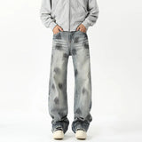 Riolio Jeans Men's New Denim Pants wash jeans New Fashion High Quality Washed Male Jeans Loose Wide Leg Trousers Straight Casual jean