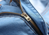 Riolio  Men Fashion Street Style Ripped Skinny Jeans Vintage Wash Solid Denim Trouser Mens Casual Slim Fit Pencil Denim Pants Hot Sale