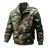 Riolio  Autumn Mens Cotton Bomber Jackets Casual Man Multi-pocket Tactical Windbreaker Coats Men Stand Collar Hiking Jacket Clothing 6XL