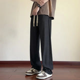 Riolio  Casual Ice Silk Pants for Men's Spot Korean Style Fashion Trend Straight