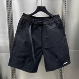 Riolio  Men's Large Pocket Waistband Work Shorts Summer Thin New Loose Straight Half Middle Pants