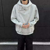 Riolio  New Fashion Harajuku Hoodies Men Zipper Design Irregular Loose Coat Hip Hop Streetwear Sweatshirts Oversize Cardigan Top