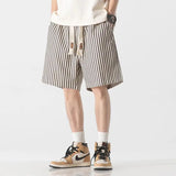 Riolio  Japanese Retro Vertical Striped Shorts Men Summer New Casual Loose Versatile Five-point Pants