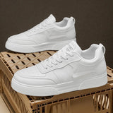 Riolio  New plus size men's casual sports shoes versatile Korean version thick soled height increase white shoes student board shoes