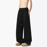 Riolio  Sweatpants Men Straight Casual Pants Loose Fit Elastic Waistband Drawstring Tapered Outdoor Joggers Patchwork Athletic Trousers