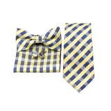Riolio  Business Men Tie Set With Bowtie Pocket Square Cufflinks Necktie Suit Set Paisley Dot Floral Style New Fashion Classic Bow Tie