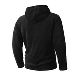 Riolio  Men's Fleece Hooded Cardigan Casual Button Up Long Sleeve Warm Knit Jacket For Daily Wear