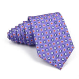 Riolio  High Quality Classic Men's 7.5cm Tie Soft Smooth Green Blue Colorful Paisley Flower Necktie Daily Wear Business Accessories Gift