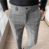 Riolio Wedding Dress Pants for Men Business Suit Pant Casual Slim Formal Pants Pantalon Costume Men Suit Trousers Plus Size 29-38