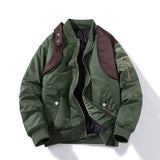 Riolio  America Retro Bomber Jackets for Men Spring Autumn Windbreaker Men Vintage Winter Padded Coats Outerwears Men Winter Clothes