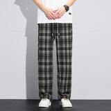 Riolio Brand Clothing High Quality Stripe Plaid Men's Trousers Baggy Straight Fashion Classic Thin Casual Pants Male Plus Size M-4XL