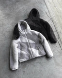 Riolio New Y2k European and American Street Gothic Punk Harajuku Top Retro Fashion Contrast Zipper Jacket Punk Casual Loose Coat Men