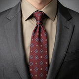 Riolio  New Arrival 8CM Navy Striped Neck Ties For Men Adult Luxury Vintage White Floral Block Neckties Wedding Casual Shirt Cravat