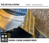 Riolio American Striped Spliced Denim Jacket Men 2025 Autumn Trendy Handsome Men Women Casual Loose Work Shirt Jacket Aesthetic Chic