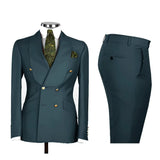 Riolio  Men's Double Breasted Tuxedo Suit Shawl Lapel Slim Fit 2 Piece Blazer & Pants Formal Business Luxury Suits Casual Wedding Groom