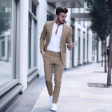 Riolio (Jacket+Pants) Casual Business Men Suits for Wedding Suits Man Tuxedos Slim Fit Peak Lapel Terno Masculino costume homme