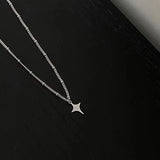 Riolio Simple Trendy Star Hollow Choker Necklace Pendant Neck Jewelry Accessories Women Men's Fashion Party Chain Necklace