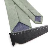 Riolio  Novelty New Solid Color Ties For Men 100%Cotton Handmade High Quality Necktie Pink Green Orange 6.5cm Skinny Slim Ties Accessory