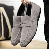 Riolio  Hot selling plus size men's casual single shoes breathable one foot lazy shoes soft soled driving shoes