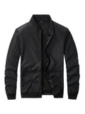 Riolio Spring and Autumn New Baseball Collar Short Loose Solid Color Jacket Men's Business Casual Thin Coat Trend