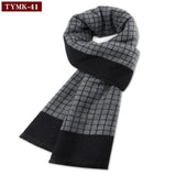 Riolio  Luxury Scarf Man Winter Warm Wool Scarf For Men Cashmere Scarves Casual Plaid Male Long Pashmina Outdoor Shawls Man Muffler Gift