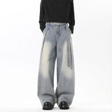 Riolio  Vintage Wash Light Blue Relaxed Fit Jeans 2025 New Arrival High Quality Distressed Denim Pants for Men Streetwear Fashion Youth