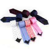 Riolio  2pcs Man Tie Classic Business Necktie Blue Wine Pink Solid Color Smart Casual Suit Necktie Striped Plaid Paisley Neck Gravatas