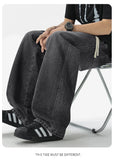 Riolio  Men's Jeans American Loose Wide-leg Loose Straight Casual Trousers Street Hip-hop Baggy Jeans Black Grey  Blue Streetwear Men