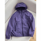 Riolio  Men's Lightweight Hooded Windbreaker Jacket Plus Size Casual Outdoor Hiking Running Jacket with Zipper Pockets Running Coat