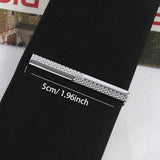 Riolio  Tie Pin for Men Necktie Accessories Silvery Colour Ties Metal Tone Simple Bar Clasp Practical Clasp Tie Clip Collar Clip Male