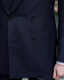 Riolio  Business Men's Suit 2 Pieces Blazer Pants Bow Collar Double Breasted Buckle Formal Work Wear Wedding Prom