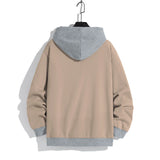 Riolio Men's Solid Color Hooded Hoodie Light Fleece Hoodie Long Sleeve Hooded Sports Hoodie