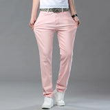 Riolio  Men High-quality White Pants Fashion Business Casual Classic Style Slim Fit Soft Trousers Male Brand Advanced Stretch Pants