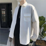 Riolio  Advanced Style Outerwear for Men Long Sleeved Cool and Loose Casual Jacket Men's Korean Style Top