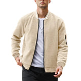 Riolio Mens Casual Jacquard Bomber Jackets Color-Block Lightweight Varsity Jacket Fashion Zipper Coat with Pockets Autumn Streetwear