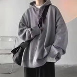 Riolio Men's Hooded Sweater Autumn/winter Vintage Idle Style Versatile Knitted Top Trendy Brand Sweater Casual Wear