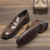 Riolio British Style Man loafers Comfortable Fashion Casual Shoes summer Men Leather Shoes