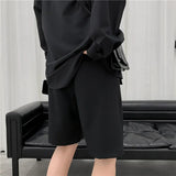 Riolio Men Shorts Solid Chic All-match Summer Thin Baggy Straight Ins Casual Trousers for Male Harajuku Simple Popular Clothing