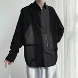 Riolio Design Shirts Men Japanese Patchwork Long Sleeve All-match Stylish Handsome Hip Hop Streetwear Korean Fashion Gentle Male Unisex