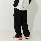 Riolio Corduroy Cargo Pants Men Japanese Streetwear Black Cargo Trousers Male Hip Hop Harajuku Brown Loose Vintage Korean
