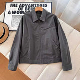 Riolio Spring New Arrival ex Vintage Denim Jaet Detroit Retro Outerwear Breathable Long Sve Zipper Closure Casual Coat